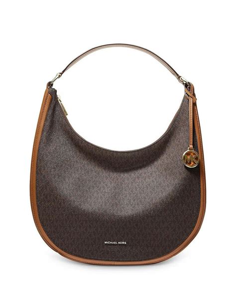 michael kors bags lydia in brow|Lydia Logo Shoulder Bag .